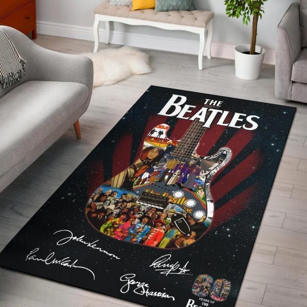 The Beatles Guitar Matting Area Rug Carpet