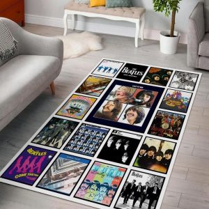 The Beatles Living Rooms Music Band Area Rugs