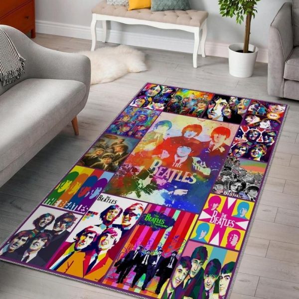 The Beatles Style 4 Living Rooms Area Rug