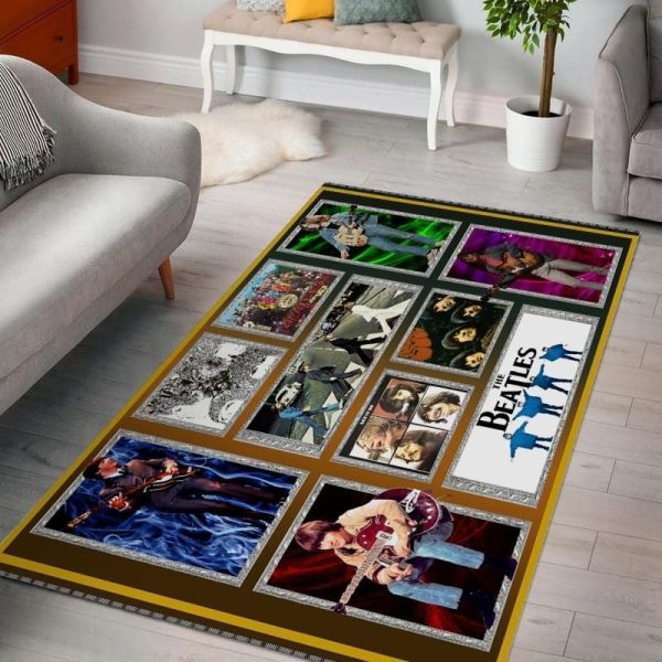 The Beatles V14 Living Rooms Music Band Area Rugs