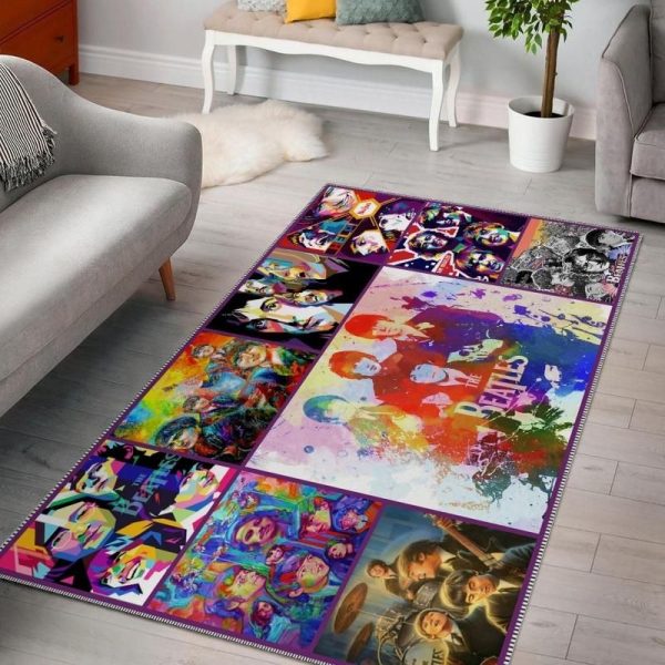 The Beatles V4 Living Rooms Area Rug Carpet