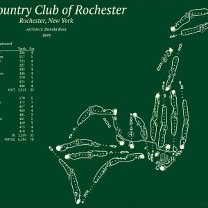 The Country Club Of Rochester New York Map Rug