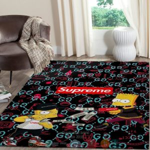 The Simpsons Supreme Gucci Ghost Pattern Rug