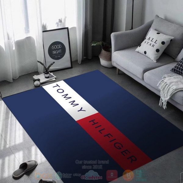 Tommy Hilfiger Blue Rectangle Rug