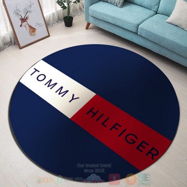 Tommy Hilfiger Blue Round Rug