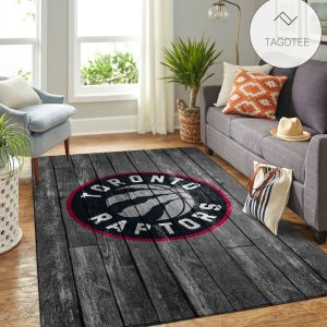 Toronto Raptors Nba Team Logo Grey Wooden Style Nice Gift Home Decor Rectangle Area Rug