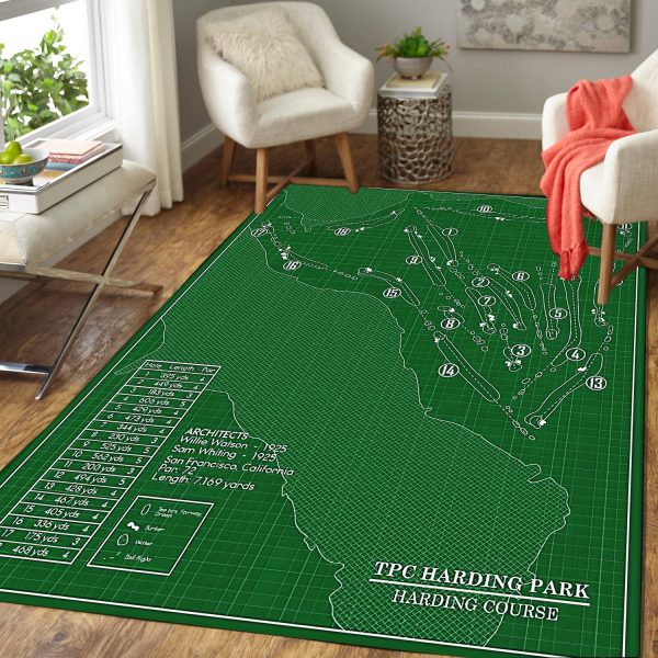 Tpc Harding Park Usa Map Rug