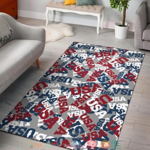 Usa Letter Pattern Rug Carpet