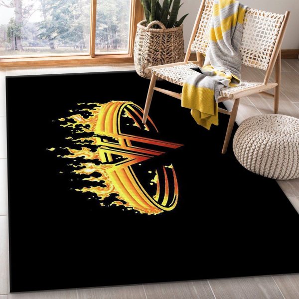 Van Halen Logo Ver2 Music Band Area Rug Living Room Rug Floor Decor Home Decor