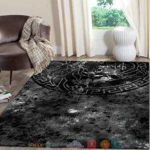 Versace Black Smoke Rug Carpet