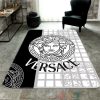 Versace Black White Rectangle Rug