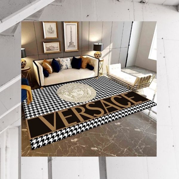 Versace Black White Rug