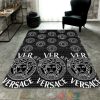 Versace Brand Logo Black Rug