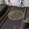 Versace Brand Logo Dark Hypebeast Black Gold Rug