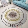 Versace Brand White Round Rug