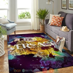 Versace Flower Pattern Purple Rug Carpet