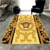 Versace High-End Brand Yellow Black Rectangle Rug