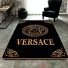 Versace High-End Logo Black Rectangle Rug