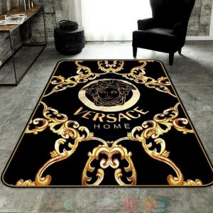 Versace Home Black Rectangle Rug