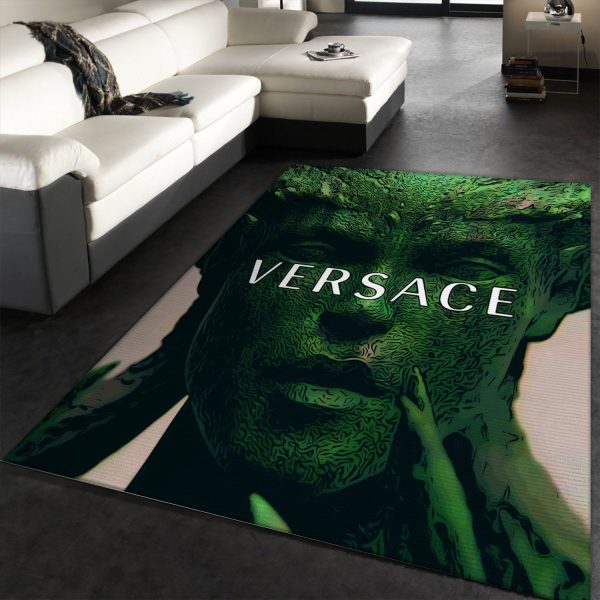 Versace Medusahead Area Rug Living Room Rug Christmas Gift Us Decor