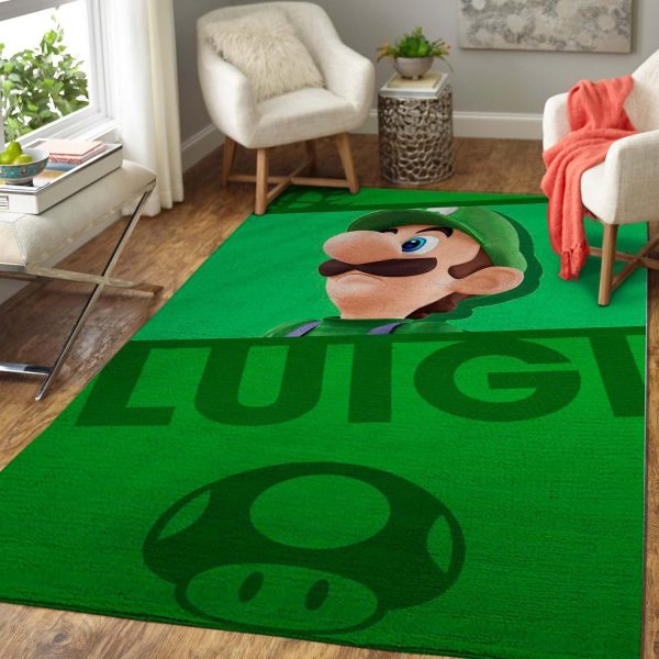 Video Game Area Rug Luigi - Super Mario Bros - Gaming Mu21772 Rug Carpet