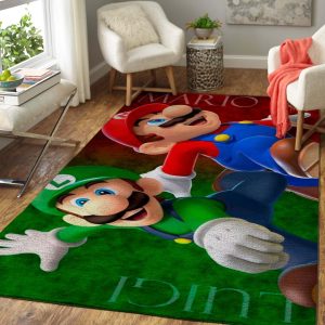 Video Game Fans Super Mario Bros. Video Game Area Rug / Gaming Pq95147 Rug Carpet