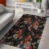 Violon Roses Pattern Rug Carpet