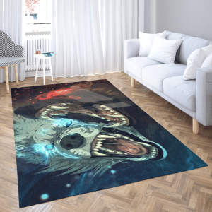 Water And Fire Wolf – Viking Area Rug