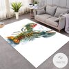 Watercolored Ocean Lobster Rug Living Room Carpet