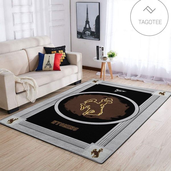 Wyoming Cowboys Ncaa Team Logo Nice Gift Home Decor Rectangle Area Rug