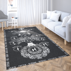 Yggdrasil Raven Huginn And Muninn Ravens Of Odin – Viking Area Rug