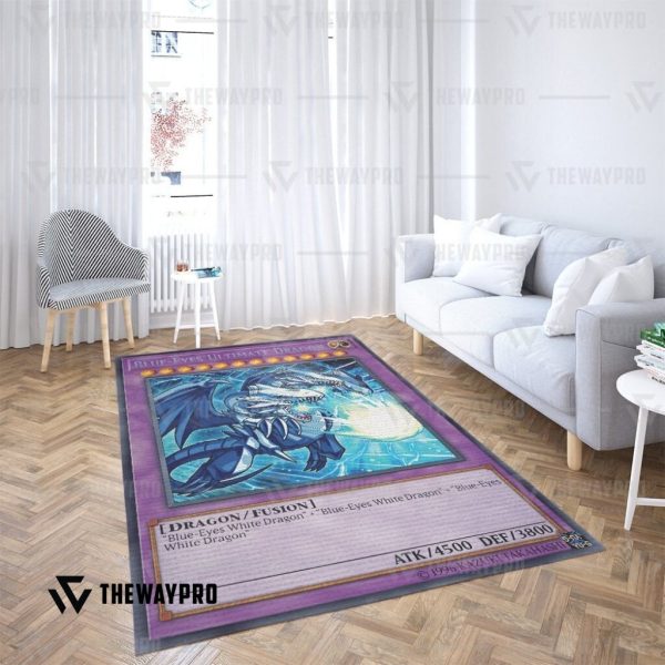 Yu Gi Oh Blue-Eyes Ultimate White Dragon Rug