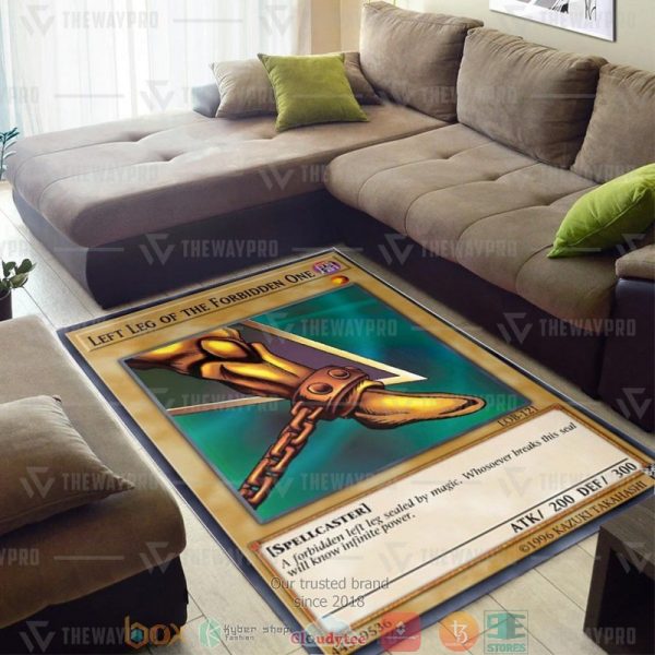 Yu Gi Oh Exodia Left Leg Of The Forbidden One Carpet Rug