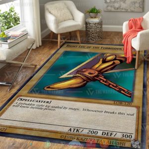 Yu Gi Oh Exodia Right Leg Of The Forbidden One Carpet Rug